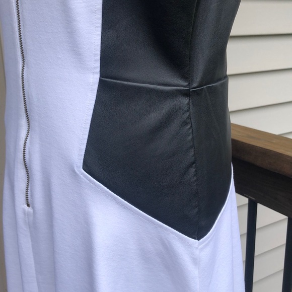 Express Faux Leather Ponte Knit Mini - Picture 10 of 17